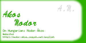 akos modor business card